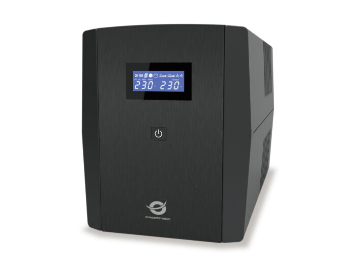 ZEUS03EM 1200VA 720W UPS, IEC + schuko socket, Linha interactiva
