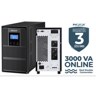 UPS Phasak Conqueror Pro 3000VA ONLINE LCD