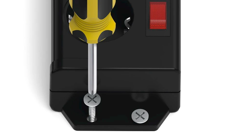 Régua 6x Schuko com interruptor individual preta - 1.4m - Image 2