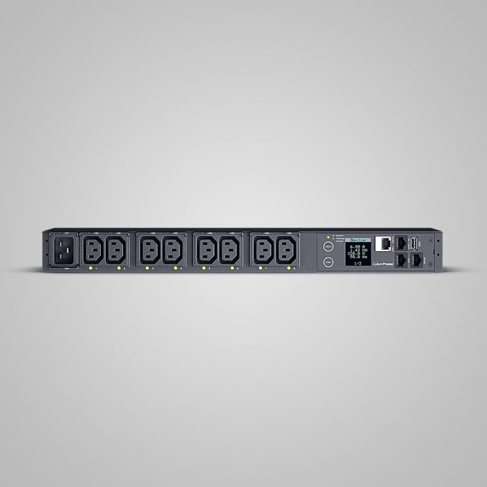 PDU Automático com 8 Tomadas C13 Lcd Rack 1U 16A - Image 2