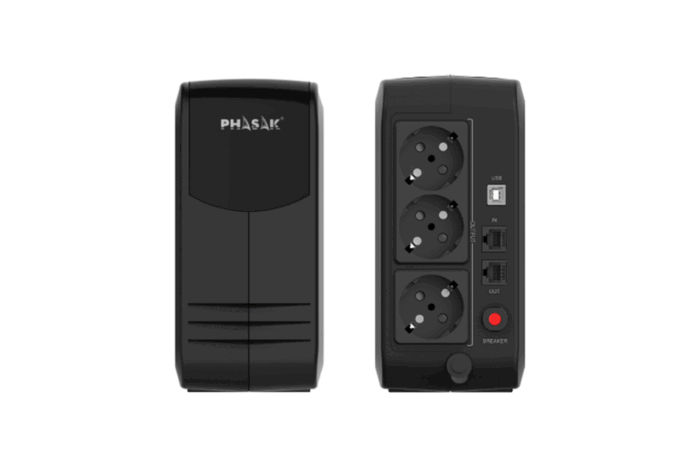 UPS Phasak Smart Lite series 750VA Led - Linha Interativa Schuko - Image 3