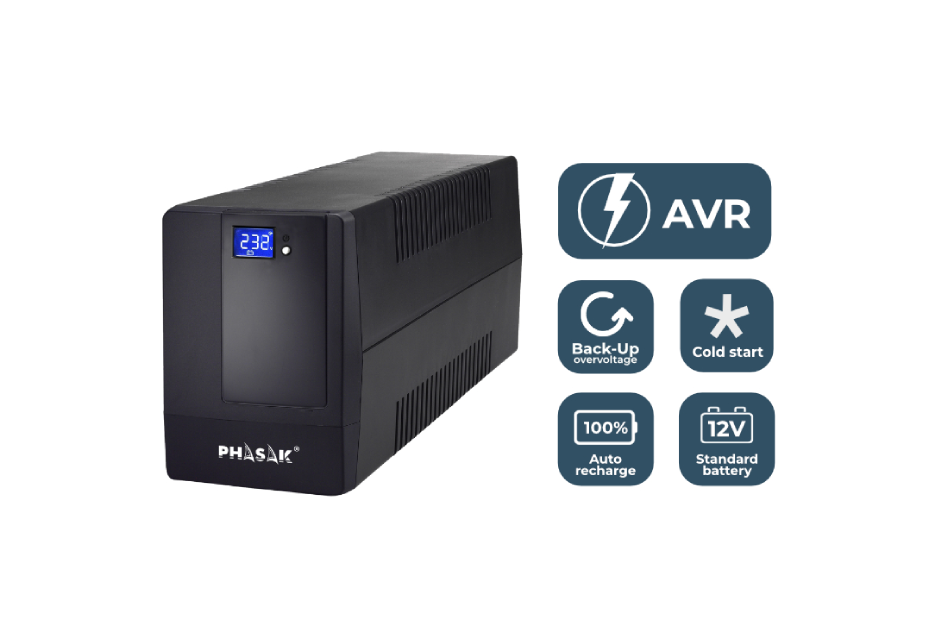 UPS PHASAK LCD Interactive 2000 VA / 1200W - Image 3
