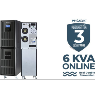 UPS PHASAK LCD On-Line 6000 VA / 5400 W