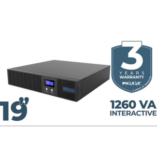 UPS Phasak PROTEKT Rack 1260VA / 720W Interactive Pure Sinewave