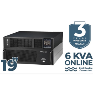 UPS PHASAK PRO-RACK LCD On-Line 6000 VA / 6000 W